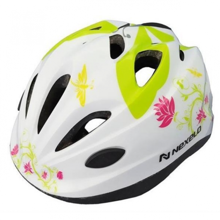 Detská cyklistická prilba Nexelo Funny 48-52 cm biela